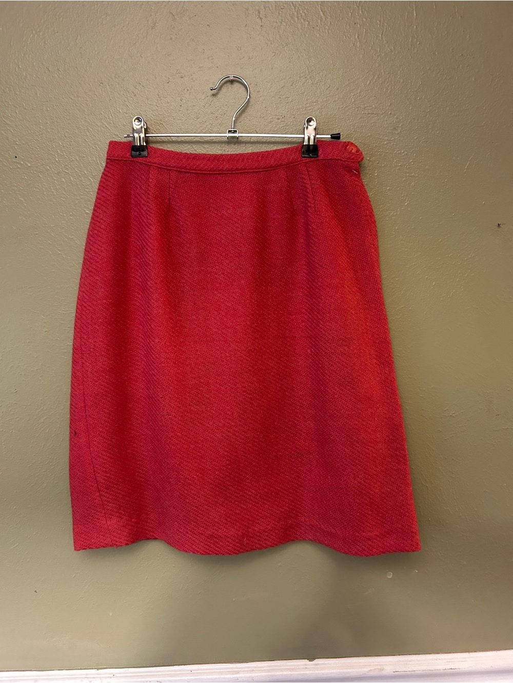 Vintage Jansen Classic Red Women’s Wool Skirt Size 14